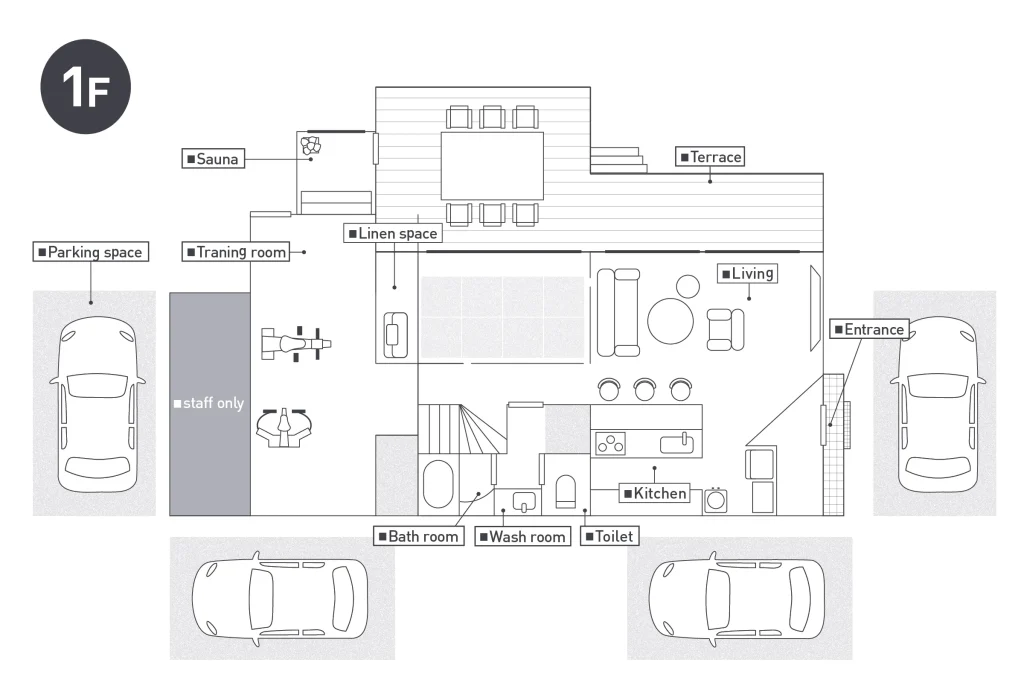emus villa １F　間取図